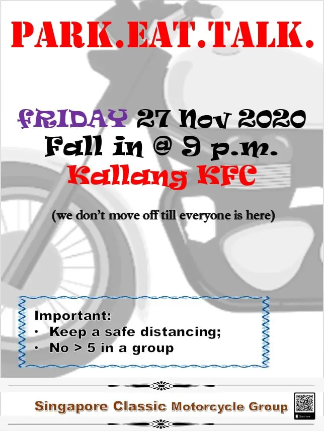 Singapore Classic Motorcycle Group - November Kopi Ride