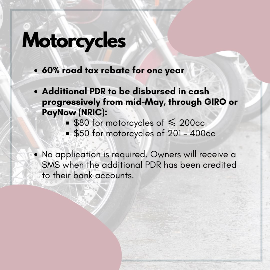 Road Tax And Petrol Duty Rebate For Motorcyclists Confirmed By LTA No 