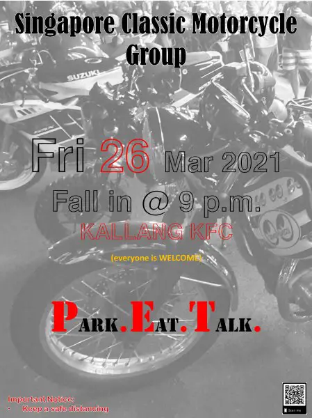 Singapore Classic Motorcycle Group - 26th March 2021