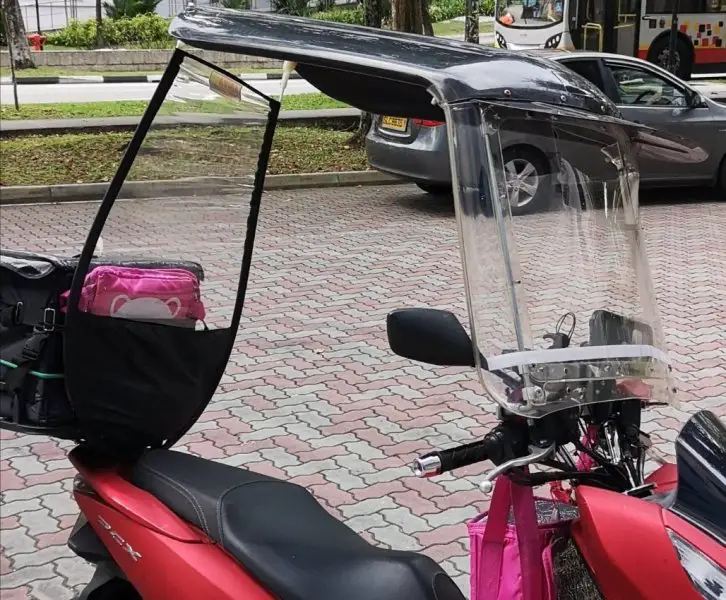 Custom wind/rain shield Modifications & Accessories