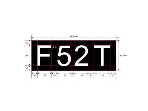 More information about "F52T license plate for sale"